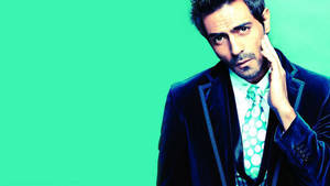 Arjun Rampal On Green Background Wallpaper