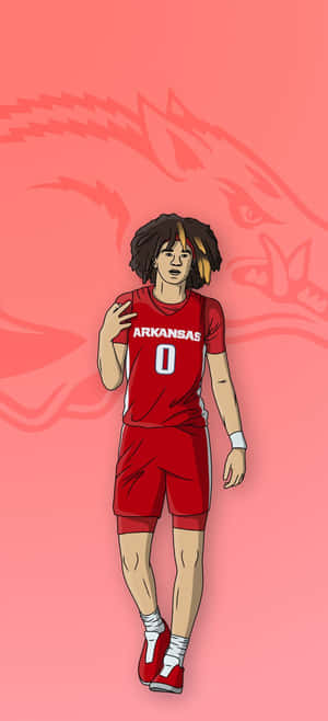Arkansas Athlete Illustration Wallpaper