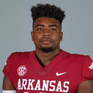 Arkansas Football Player Portrait Wallpaper