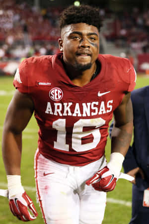 Arkansas Football Player Treylon Burks Wallpaper