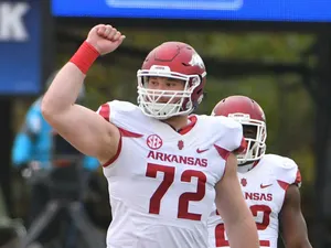 Arkansas Razorbacks Player Frank Ragnow Wallpaper