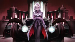 Arlecchino Character Art Wallpaper