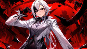 Arlecchino Character Art Wallpaper