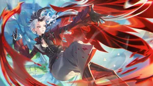 Arlecchino Character Art Wallpaper