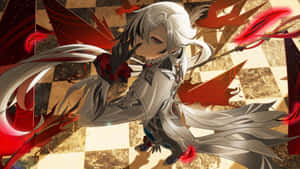 Arlecchino Character Art Wallpaper