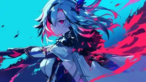 Arlecchino Character Art Wallpaper