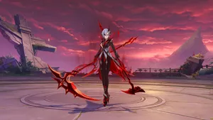 Arlecchino Character Design Wallpaper