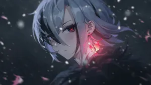 Arlecchino Dark Anime Character Wallpaper