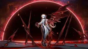 Arlecchino Futuristic Angel Wallpaper