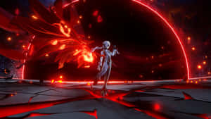 Arlecchino Futuristic Battle Scene Wallpaper