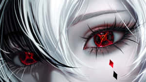 Arlecchino Inspired Anime Eyes Wallpaper