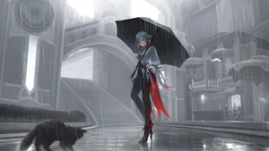 Arlecchino Style Character Wallpaper