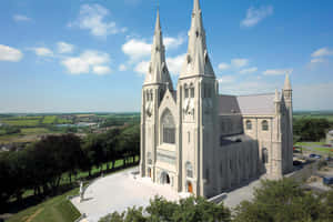 Armagh Cathedral Aerial View Wallpaper
