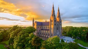 Armagh Cathedral Sunset Wallpaper