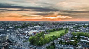 Armagh City Sunset Aerial View Wallpaper