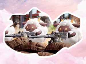 Armed Sheep Creatures In Palworld Wallpaper