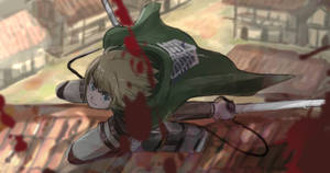 Armin Arlert Fighting Wallpaper