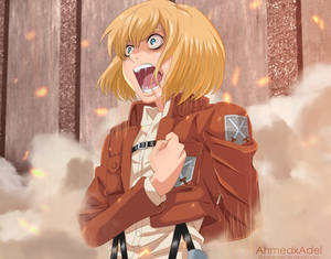 Armin Arlert Saluting Wallpaper