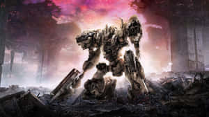 Armored_ Core_ Mech_ Amidst_ Rubble Wallpaper