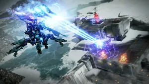 Armored Core Mecha Battle Snowscape Wallpaper