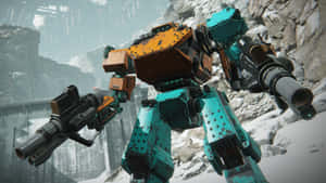 Armored Core Mechin Snowy Terrain Wallpaper