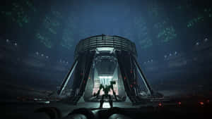 Armored Core6 Futuristic Hangar Wallpaper