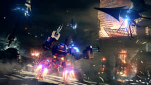 Armored Core6 Mech Battle Scene Wallpaper