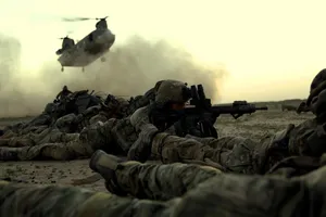 Army Rangers Helicopter Training Exercise Wallpaper