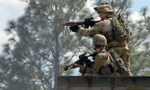 Army Rangersin Training Exercise Wallpaper