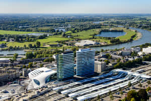 Arnhem Central Station Aerial View Wallpaper