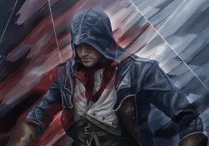 Arno Dorian Leaps Into Action In Assassin's Creed Unity Wallpaper