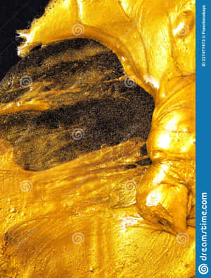 Aromatic Brown And Glittering Gold Wallpaper