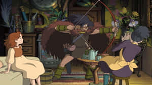 Arrietty And Shawn In The Magical World Of Borrowers Wallpaper