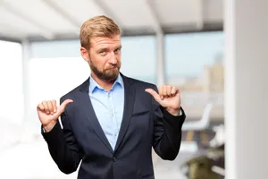 Arrogant Man With Thumbs Pointing To Self Wallpaper