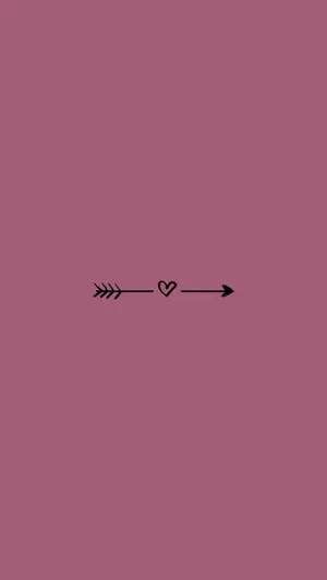 Arrow Heart Cute Iphone Lock Screen Wallpaper
