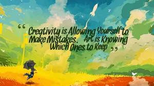 Art Creativity Quote Umbrella Wallpaper