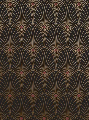 Art Deco Wallpaper With Gold And Black Designs Wallpaper
