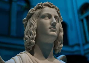 Art Gallery With Greek Marble Statue Wallpaper