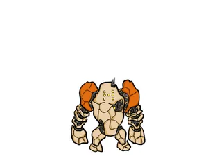 Art Of Regirock With White Backdrop Wallpaper