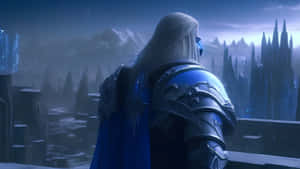 Arthas Looking Over Icecrown Citadel Wallpaper