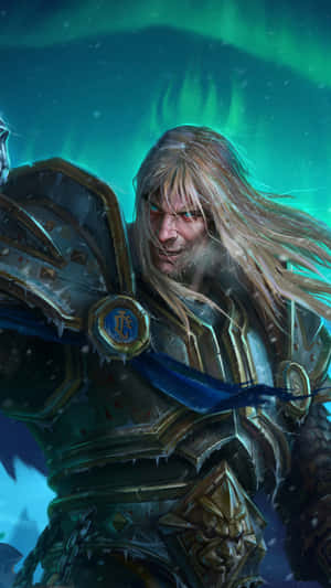 Arthas Menethil Northern Lights Wallpaper