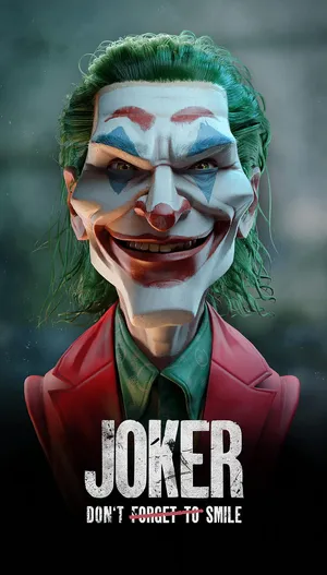 Arthur Fleck Standing On The Staircase In His Iconic Suit Wallpaper