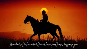 Arthur Morgan Sunset Wisdom Wallpaper