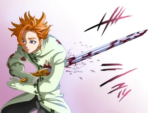 Arthur Pendragon From Seven Deadly Sins, Ready For Battle Wallpaper