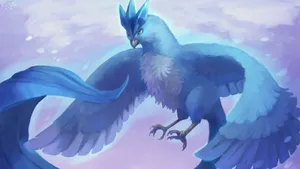 Articuno In Dreamy Purple Background Wallpaper