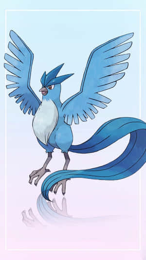 Articuno In Gradient Background Wallpaper