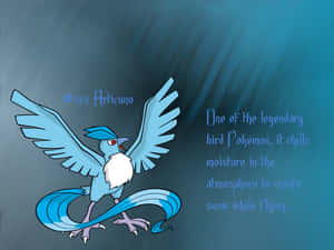 Articuno With Description Text Wallpaper