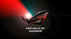 Artistic Asus Rog Logo With Diagonal Split Wallpaper