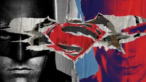 Artistic Batman Vs Superman Logo Wallpaper