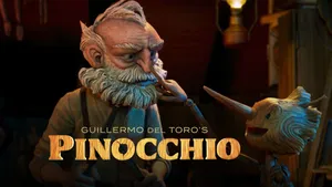 Artistic Depiction Of Guillermo Del Toro's Pinocchio In Vibrant Colors Wallpaper